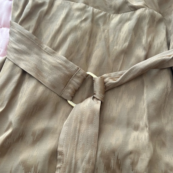 NWT Lauren Ralph Lauren Jacquard Shirtdress in Tan color - Picture 12 of 16